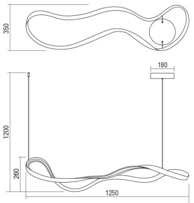Redo 01-1531 - LED kábelen függő csillár NUBO LED/43W/230V fehér