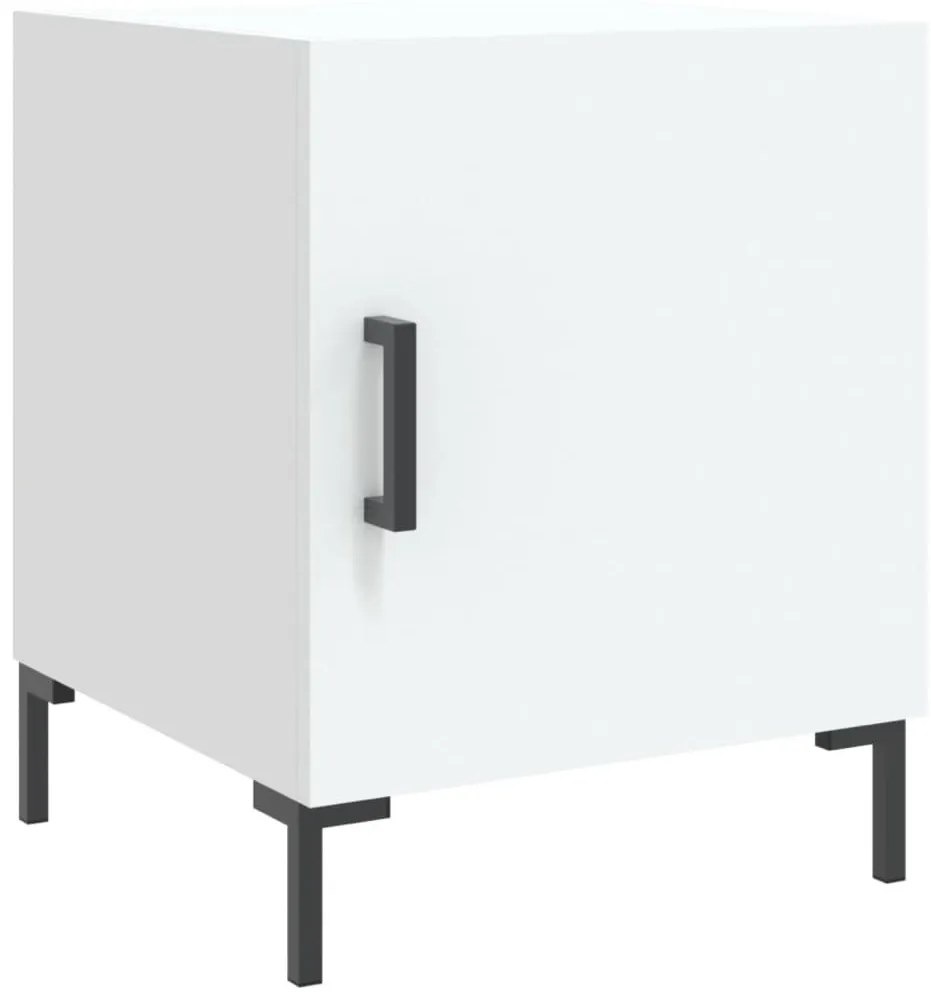 2 db fehér szerelt fa éjjeliszekrény 40 x 40 x 50 cm