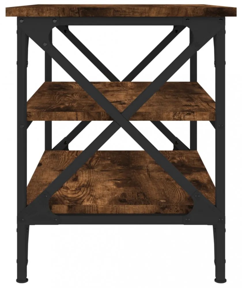 vidaXL füstös tölgy színű szerelt fa kisasztal 55x38x45 cm