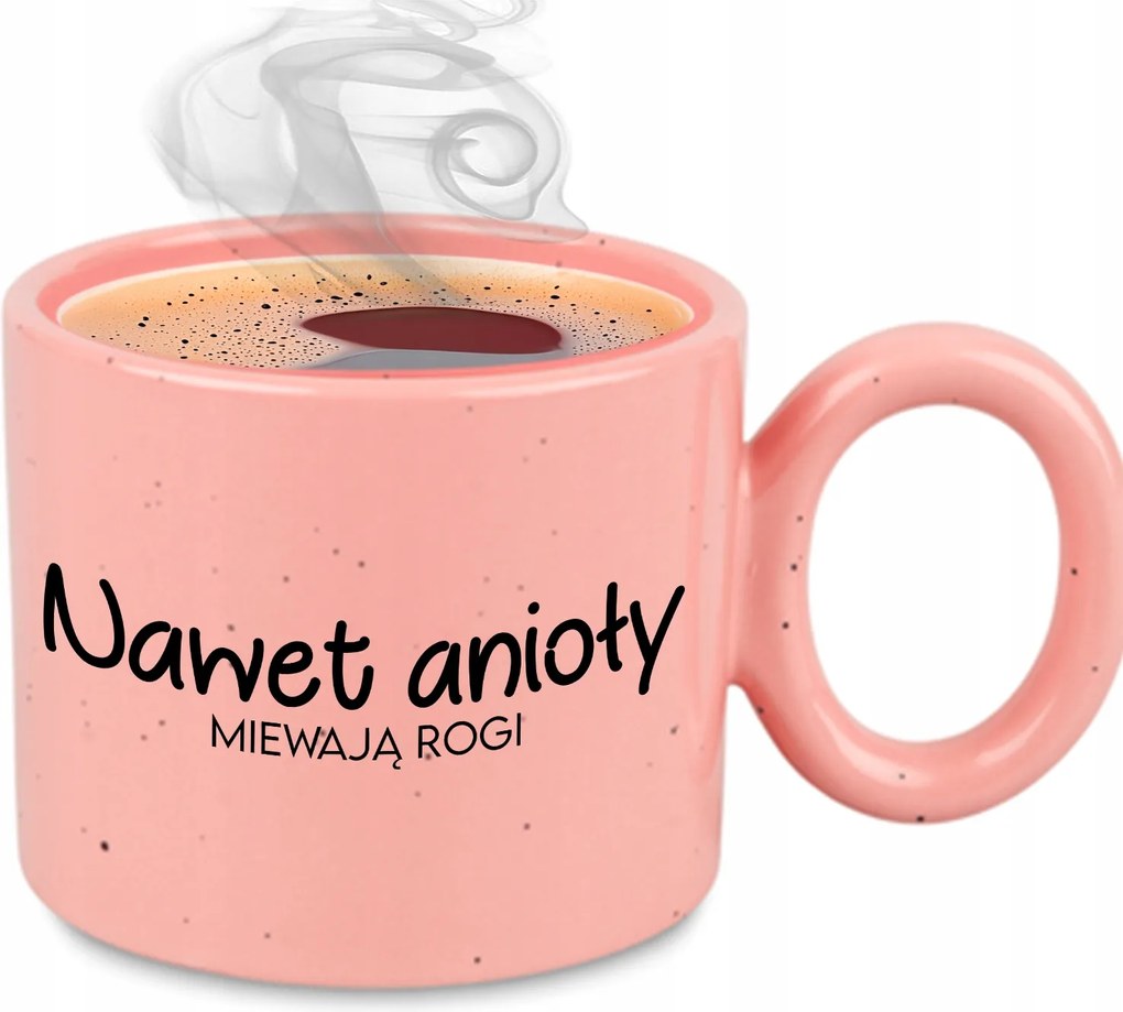 Bögre XXL Rózsaszín Feleség Lányok Évfordulóra Még Az Angyaloknak is Szarvaik vannak