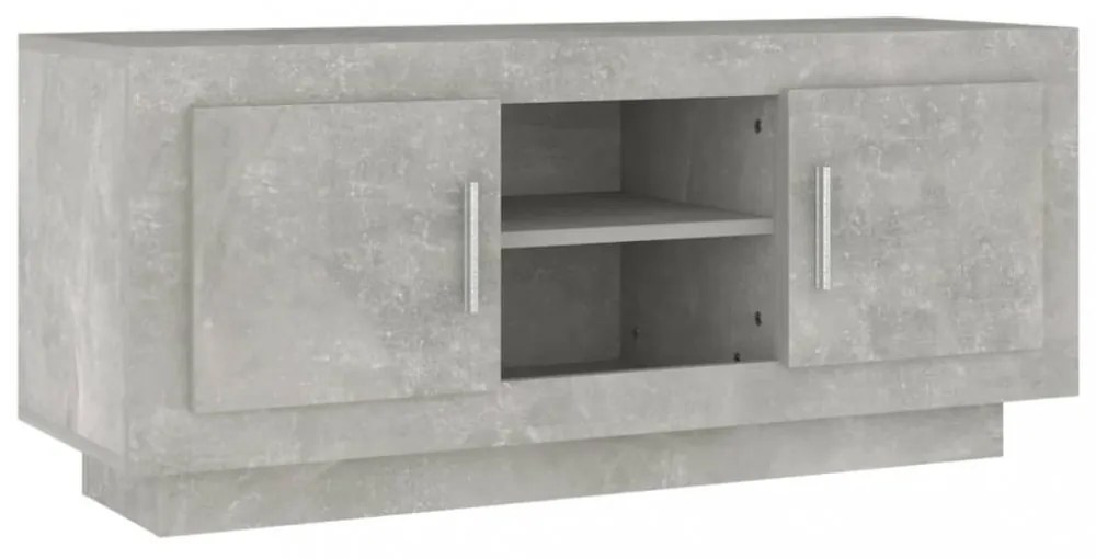 betonszürke szerelt fa TV-szekrény 102x35x45 cm