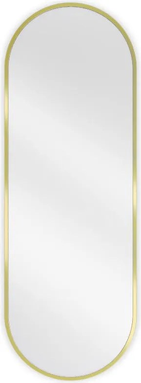 Mexen Loft ovális fürdőszobai tükör 100 x 35 cm, arany kerettel - 9851-100-035-000-50