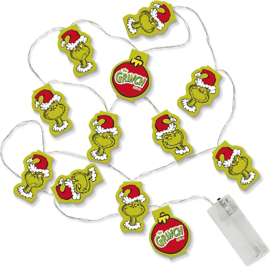 A Grincs Dr Seuss karácsonyi LED fűzér