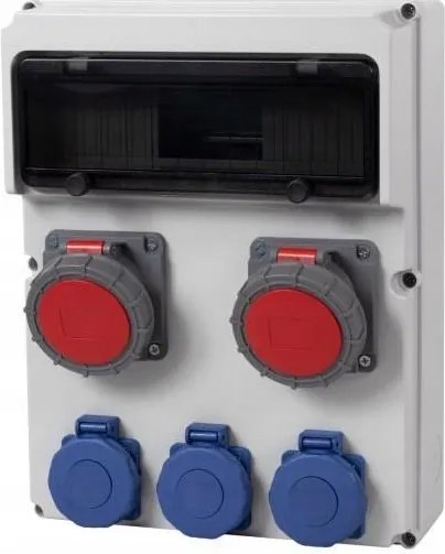 Femo kapcsolószekrény 13M 16A/5P, 32A/5P, 3x230V IP65