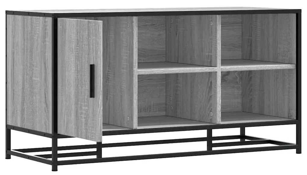 cipőpad szürke Sonoma 100x40x53,5 cm Gépi fa és fém