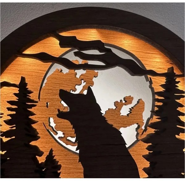 Li-Go 23574/DUB2 - LED dimmelhető asztali dekoráció LED/12W/230V 20x22 cm tölgy