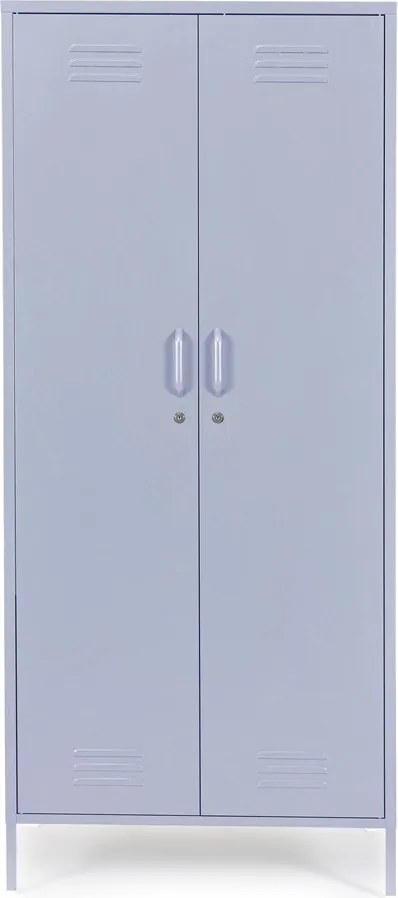 Világoskék fém zárható szekrény 80x185x50 cm Cambridge – Yes Everyday