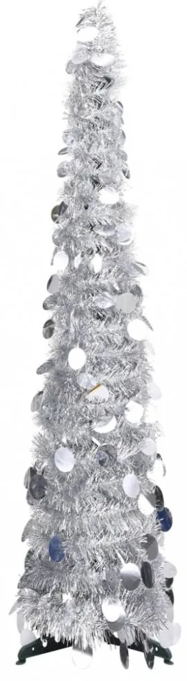 ezüstszínű pop-up PET műkarácsonyfa 120 cm