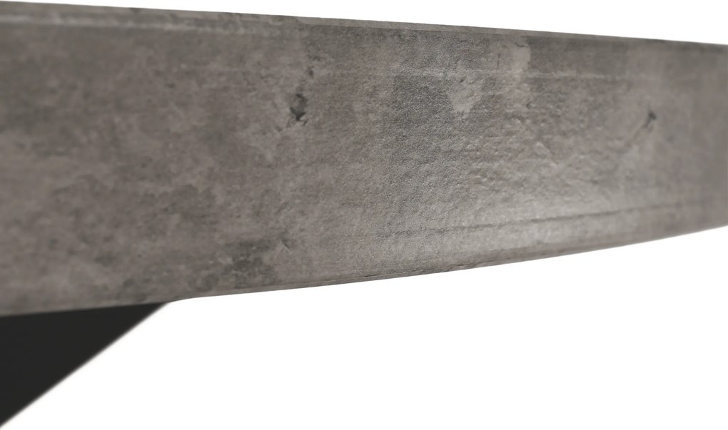 Étkezőasztal, beton/fekete, átmérő 120 cm, MEDOR