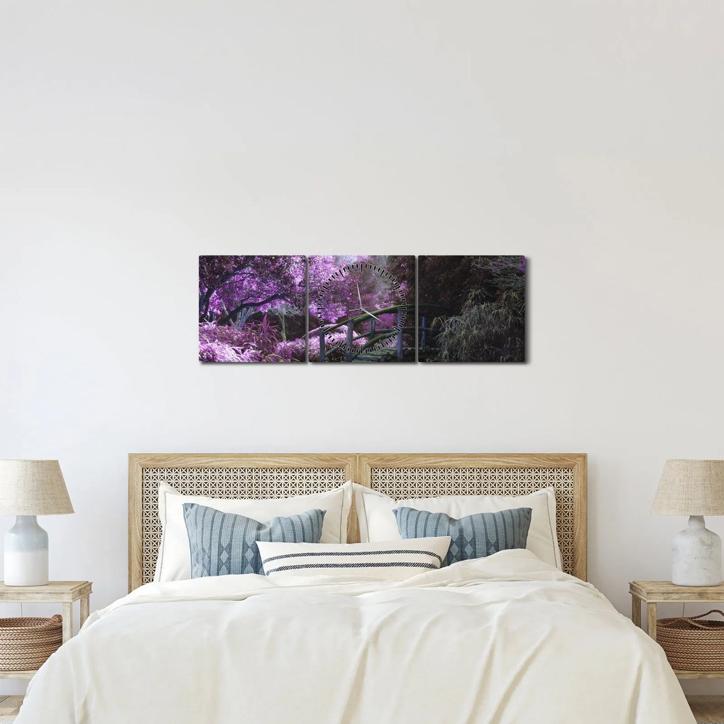 Kép - Misztikus kert (órával) (90x30 cm)