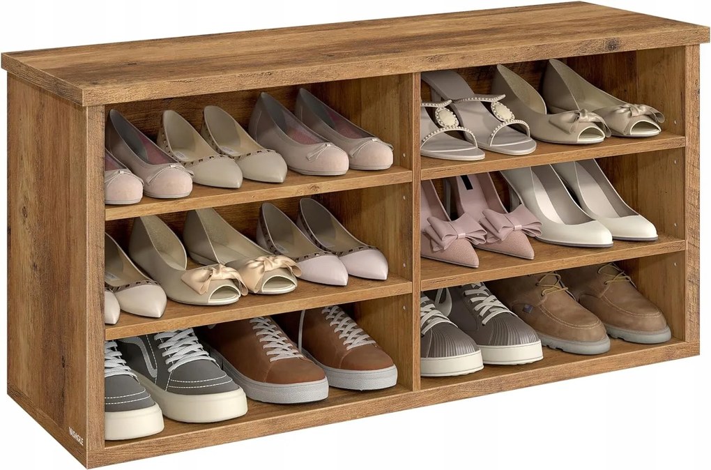 Pad Cipőtartó Polc Mézbarna 29,5 x 100 x 50cm LSB036K01