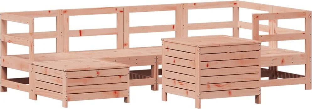 vidaXL 7 részes tömör duglászfenyő kerti kanapészett