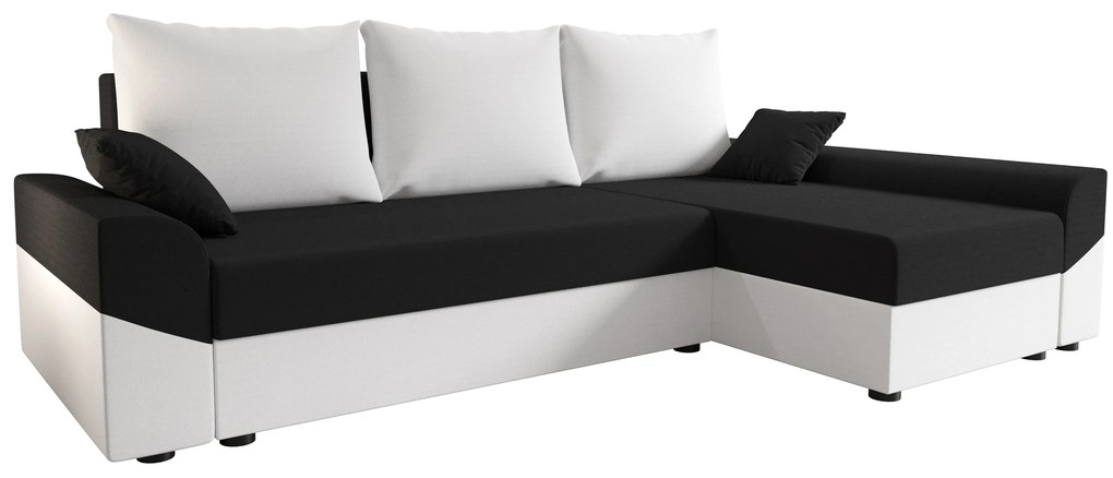 Sarok ülőgarnitúra Dusk L (fehér + fekete) (J). 1057002