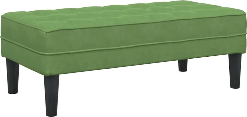 vidaXL pad párnával Világos zöld 113 x 57 x 39 cm Bársony