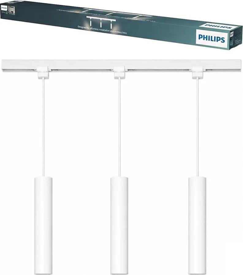 Philips - EASYLINK sínrendszerbe illeszthető kábeles függeszték 3xGU10/7W/230V 1m fehér