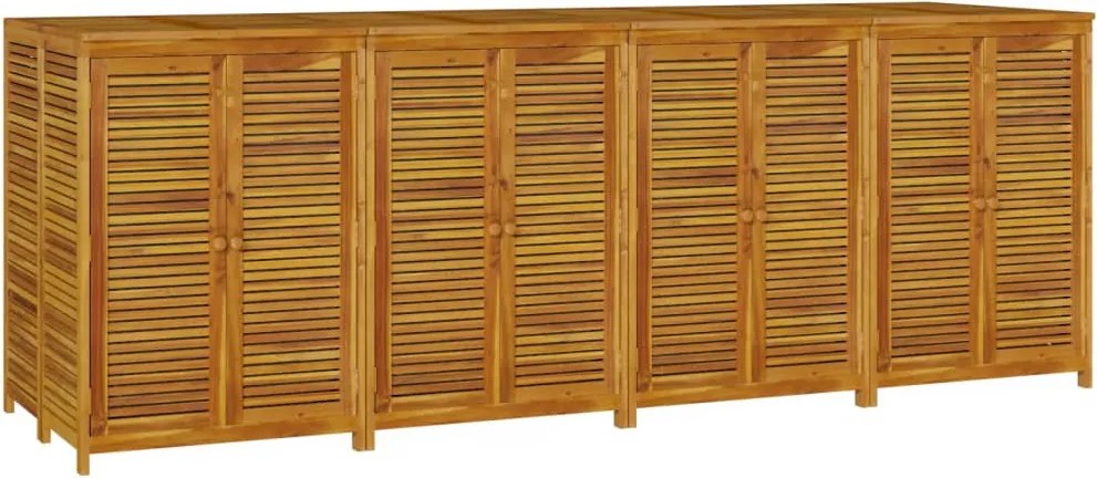vidaXL tömör akácfa kerti tárolóláda 280 x 87 x 104 cm