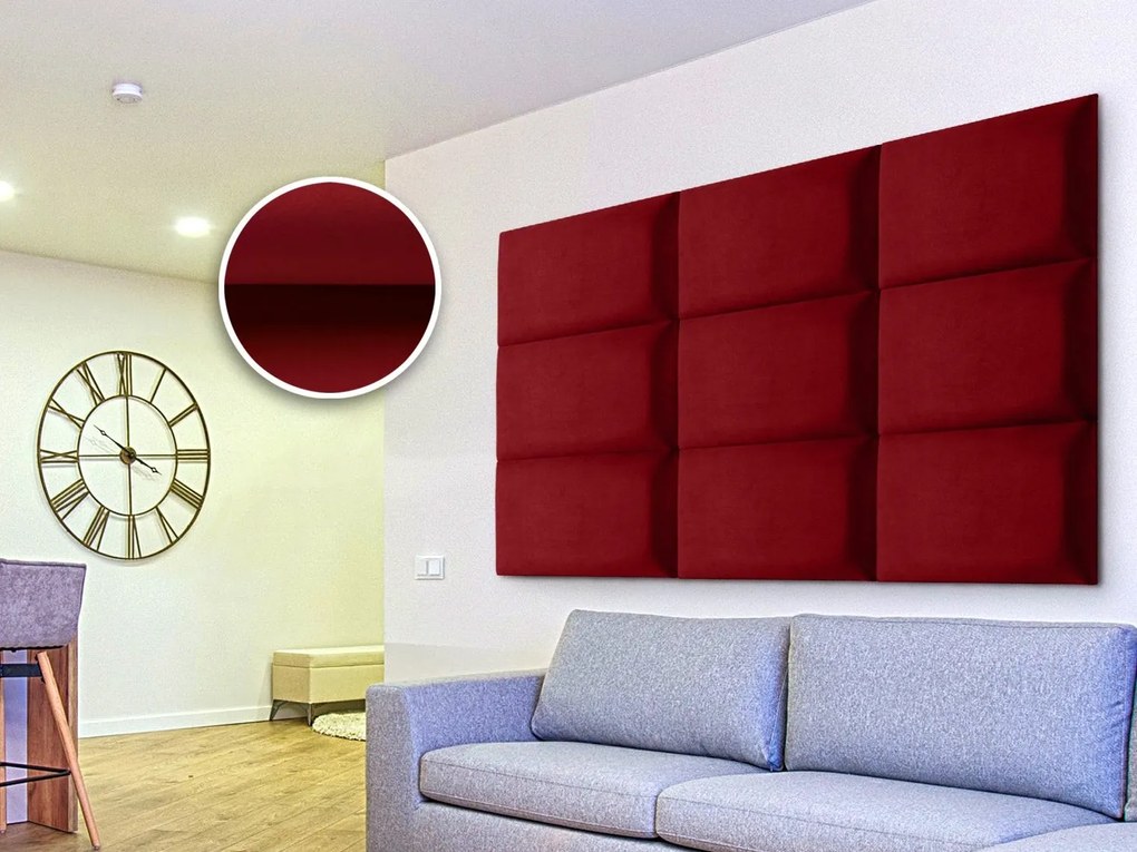 Kárpitozott panel Soundless 40x30 cm (piros). 1068524