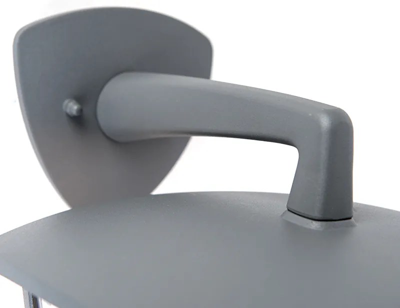 Klasszikus kültéri lámpa fali lefelé sötétszürke IP44 - Platar