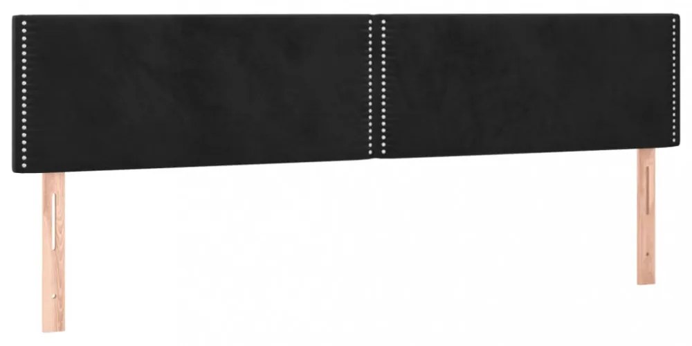 fekete bársony LED-es fejtámla 200x5x78/88 cm