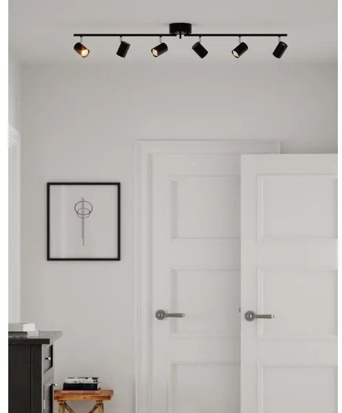 ByRydens 4202100-4002 - Spotlámpa CORRECT 6xGU10/7W/230V fekete