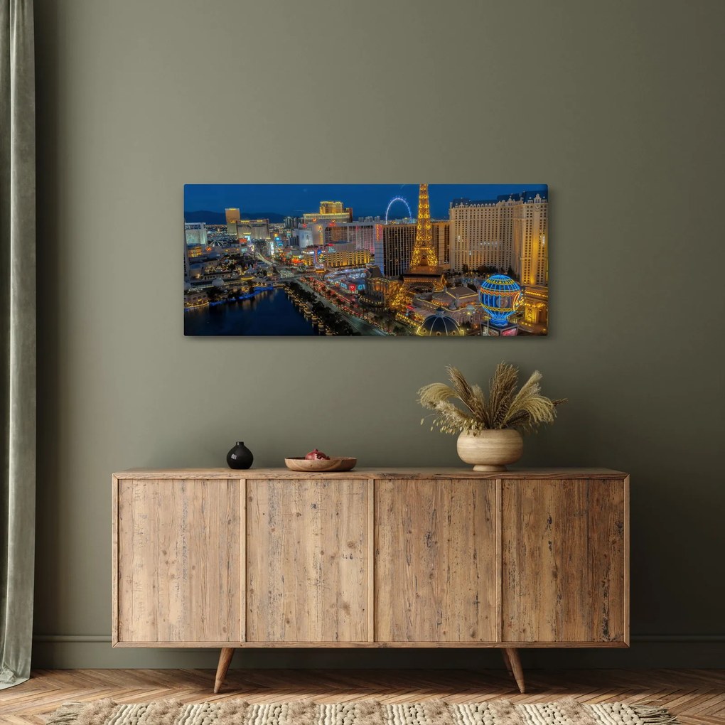 Éjszakai Las Vegas-i kép (120x50 cm)