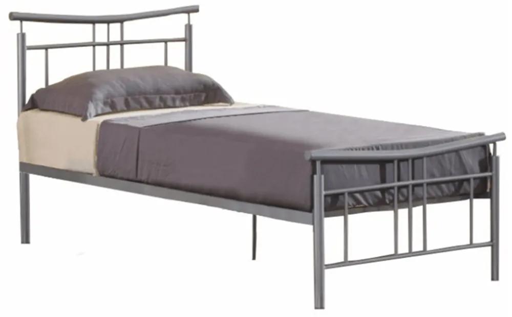 ágy ágyráccsal, ezüst fém, 90x200, DORADO