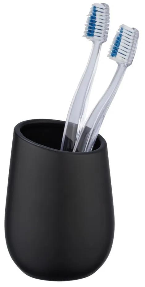 Badi fekete kerámia fogkefetartó pohár - Wenko