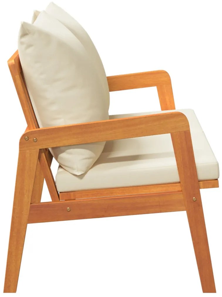 Kerti Pad párnákkal 115x65x71 cm Tömör Akácfa