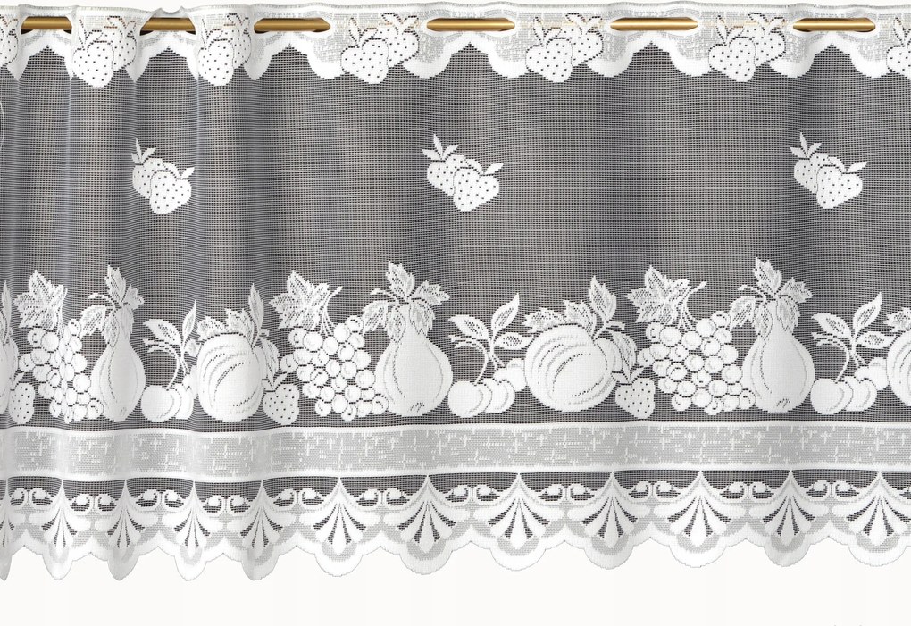 Mg Irigység Gyümölcs jacquard fehér 4122 80cm lengyel