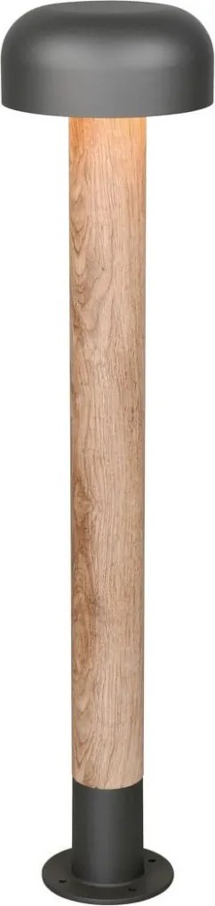 TRIO 462560135 FRASER Modern Kültéri Állólámpa Sötét Fa, Világos Fa E27 IP44