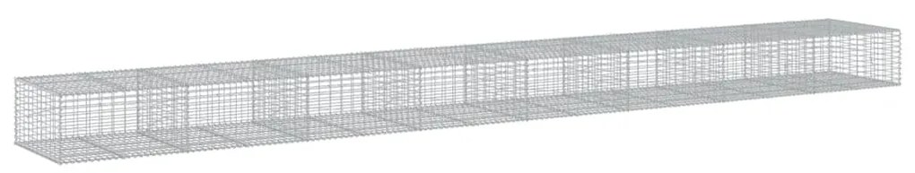 horganyzott vas gabion kosár fedéllel 800 x 100 x 50 cm