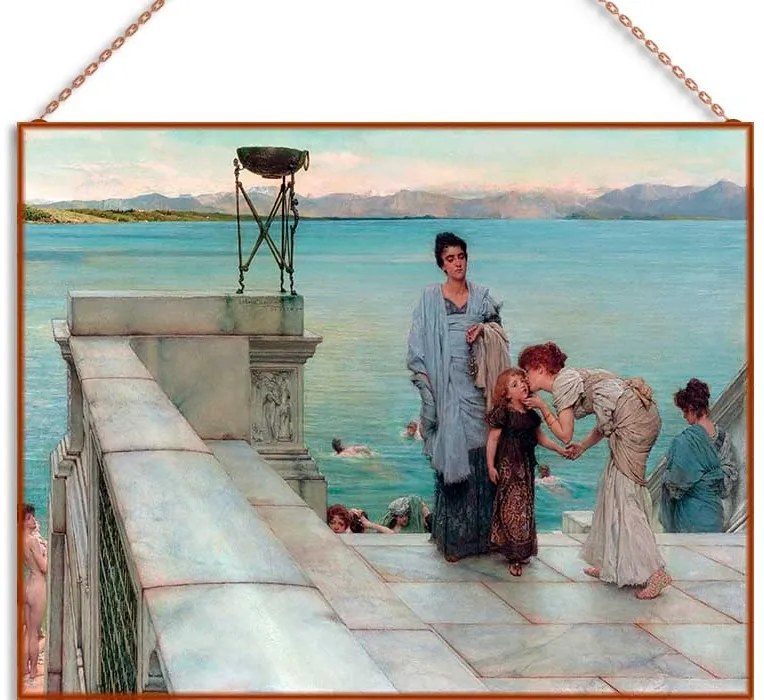 Sir Lawrence Alma-Tadema - A Kiss üvegkép, falikép