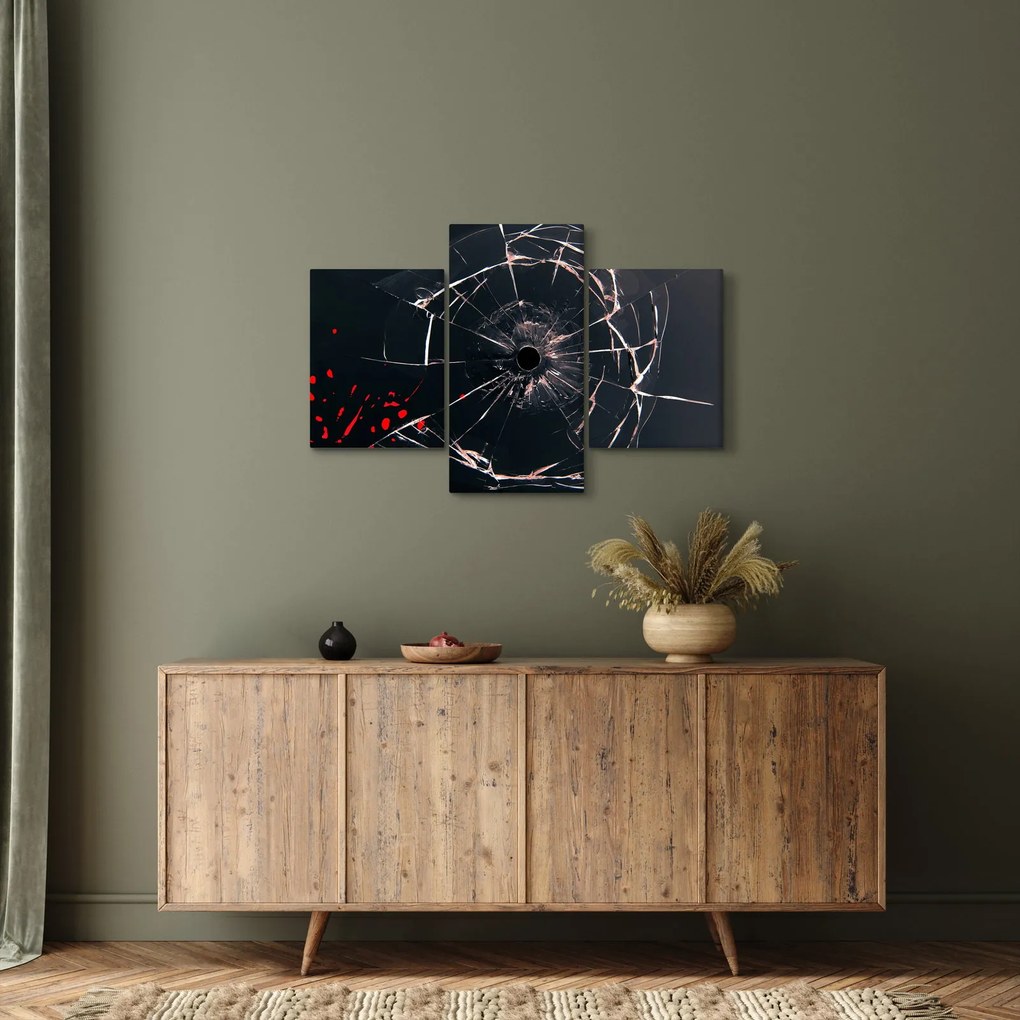 Absztrakt kép - törött üveg (90x60 cm)