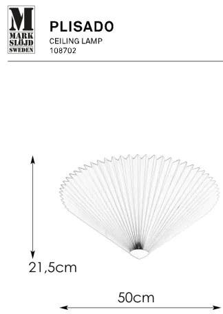 Markslöjd 108702 - Mennyezeti lámpa PLISADO 3xE14/40W/230V átm. 50 cm fehér