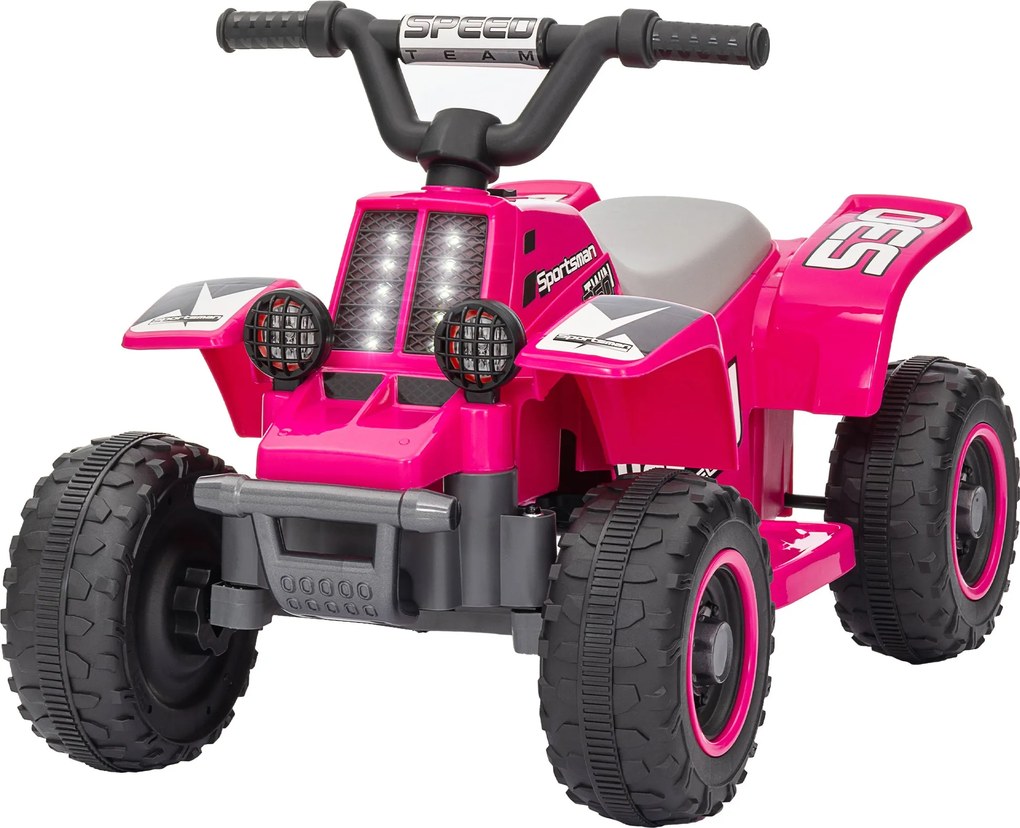 AIYAPLAY Gyerek Elektromos Quad Játékautó Előre és Hátra Haladási Funkcióval, LED Fényekkel és Különleges Hangjelzéssel, 1,5-3 Éves Gyermekeknek 3 km/