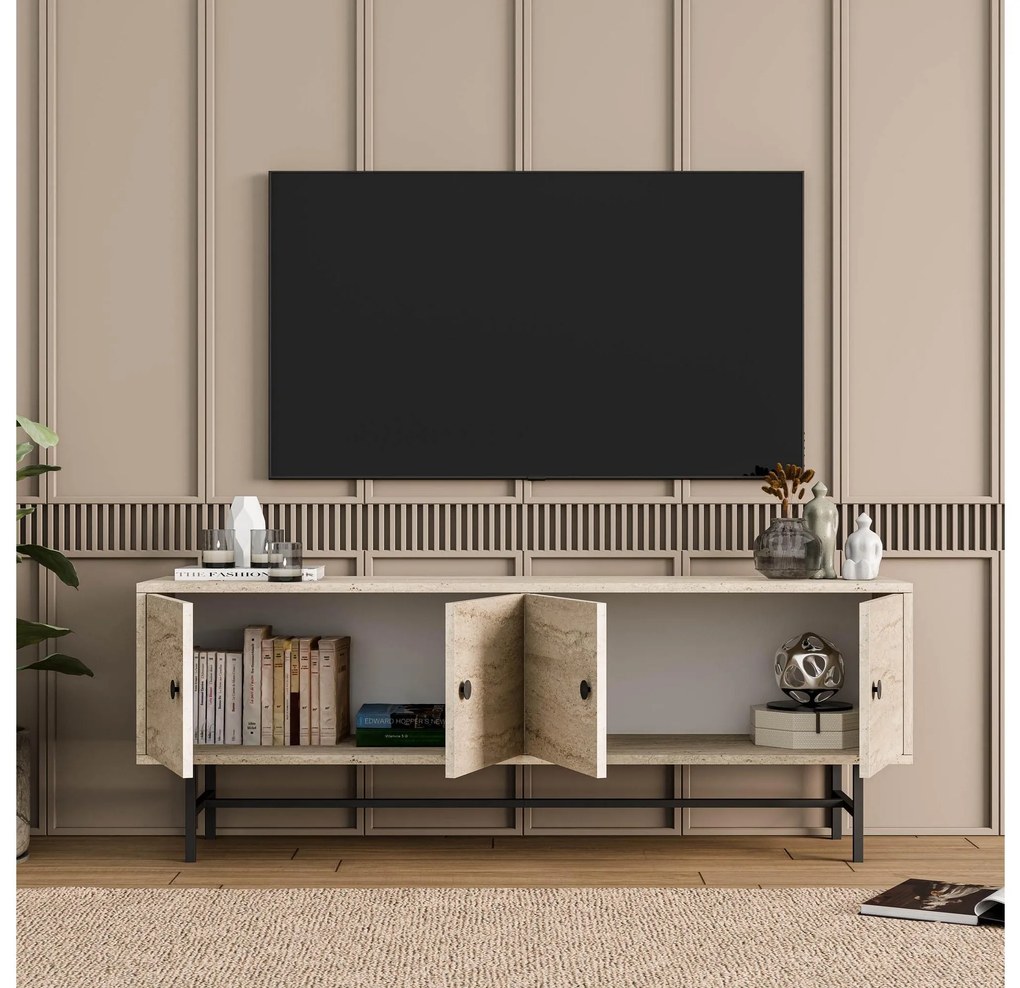 TV asztal/szekrény Diamon (travertin). Akció -23%. 1108066
