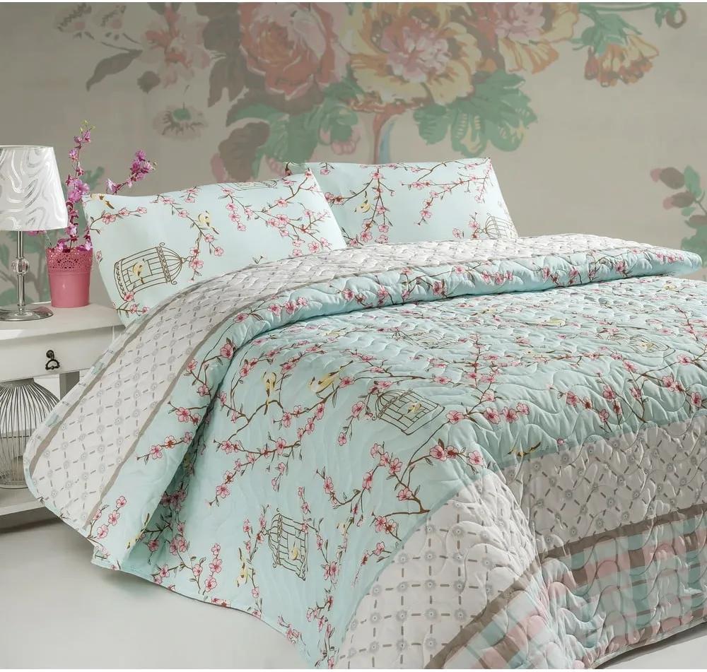 Birdcage kétszemélyes pamutkeverék ágytakaró párnahuzattal, 200 x 220 cm