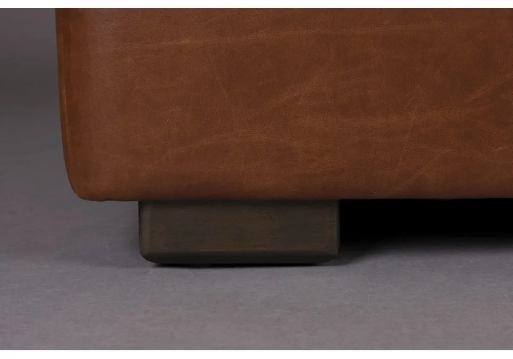 Barna bőr kanapé 214 cm Douglas – Dutchbone