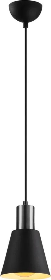 Kem 6362 fekete-nikkel vas függőlámpa, Ø14 cm