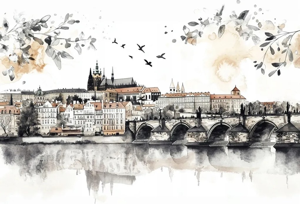 Canvas Város Panoráma Vászonkép Prága Károly Híd 80x80