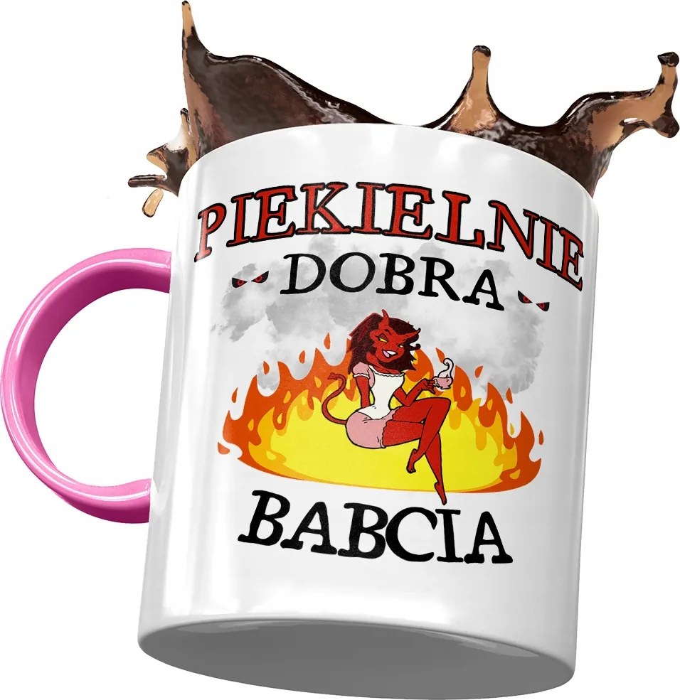 Rózsaszín Bögre Nagymama Napjára Nyomtatott Fotóval