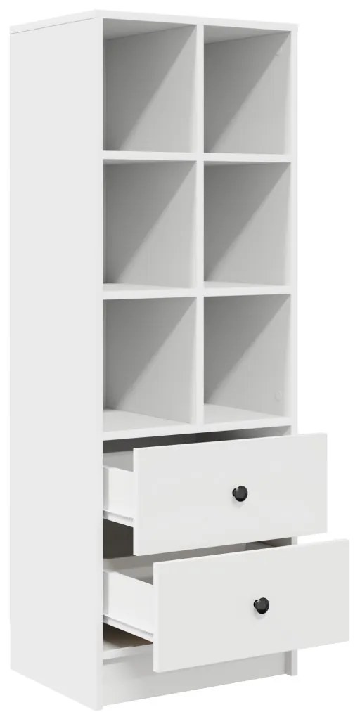 Magasfiú fiókkal Fehér 45.5 x 34 x 127 cm Faanyag