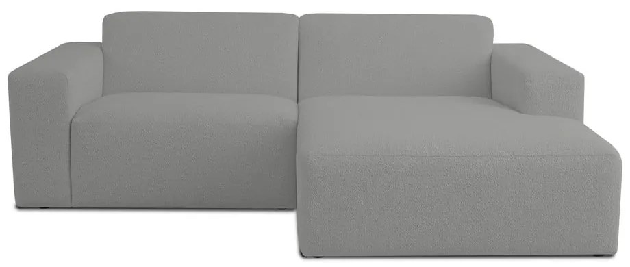 Szürke buklé sarokkanapé (jobb oldali) Roxy – Scandic