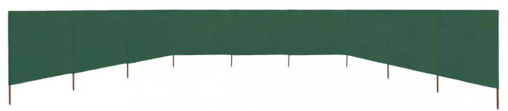zöld 9-paneles szövet szélfogó 1200 x 80 cm