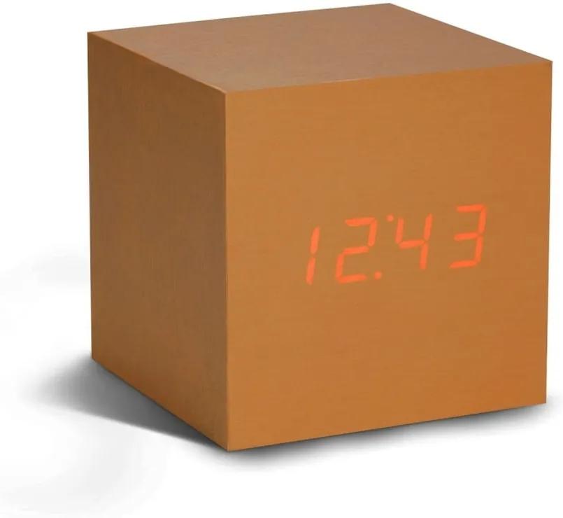 Cube Click Clock narancssárga ébresztőóra piros LED kijelzővel - Gingko