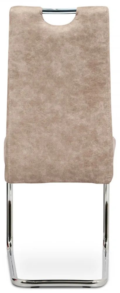 Modern Szánkótalpas Étkezőszék Vintage Latte Kárpittal Hc-483