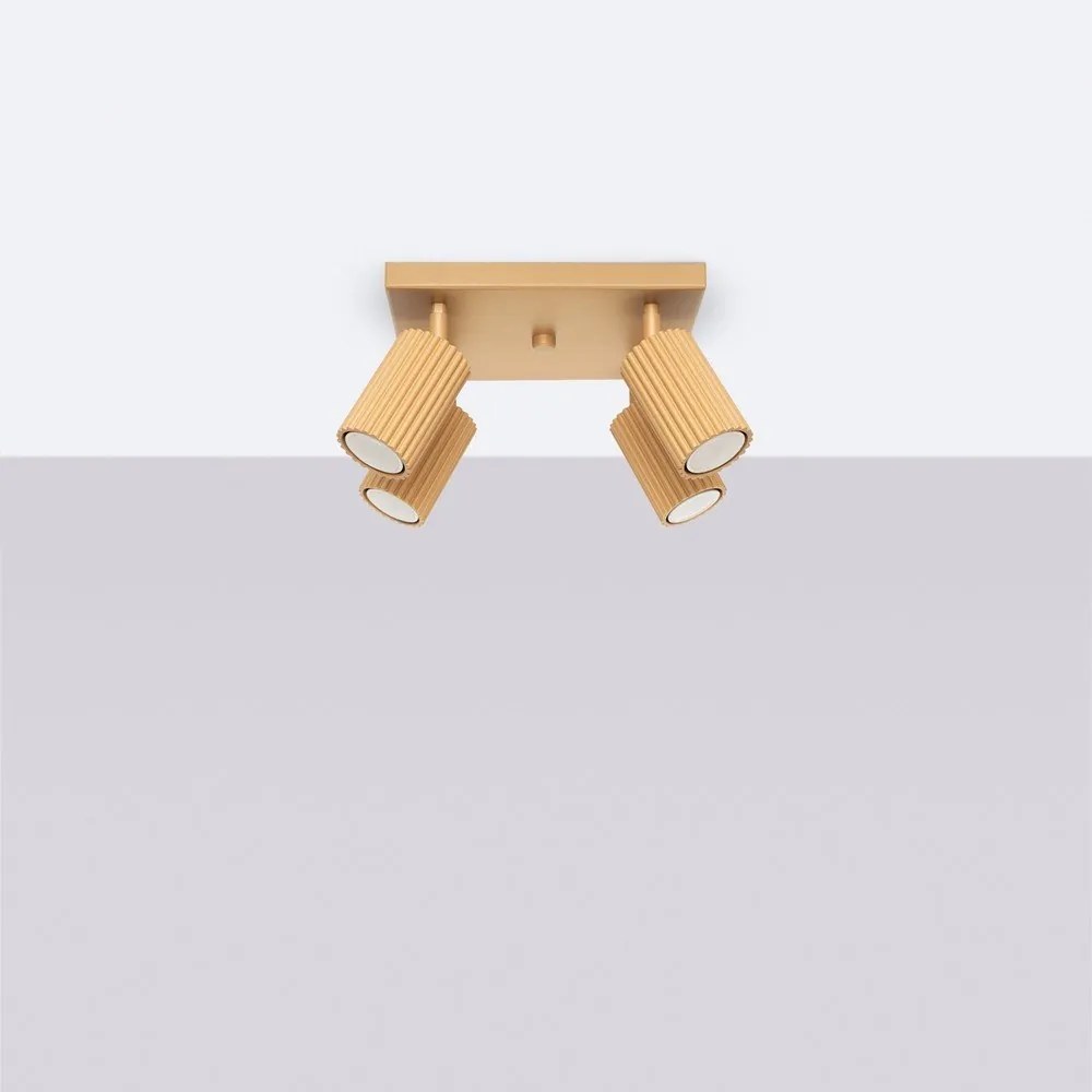 Aranyszínű spotlámpa 25x25 cm Gleam – Sollux