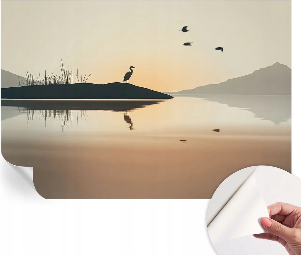 Dekoratív öntapadós fotótapéta irodába Reggeli csend 152x104 cm