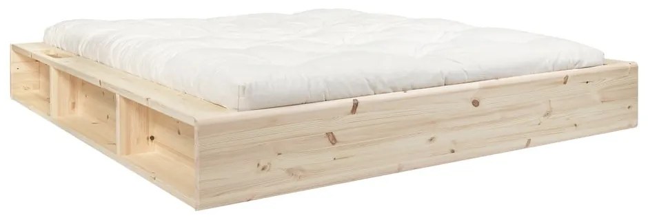 Borovi fenyő franciaágy ágyráccsal 180x200 cm Ziggy – Karup Design