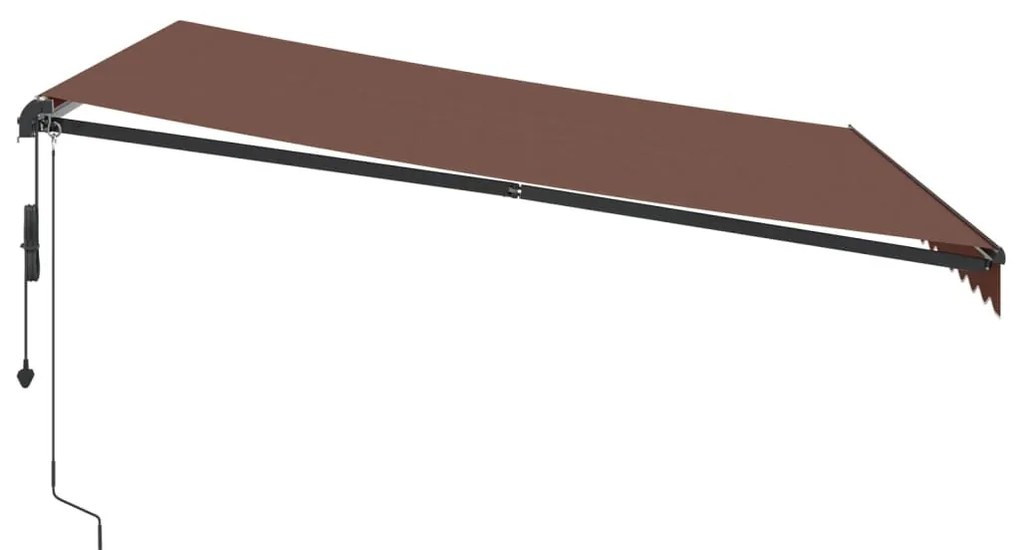 barna automata kihúzható LED-es napellenző 400 x 300 cm